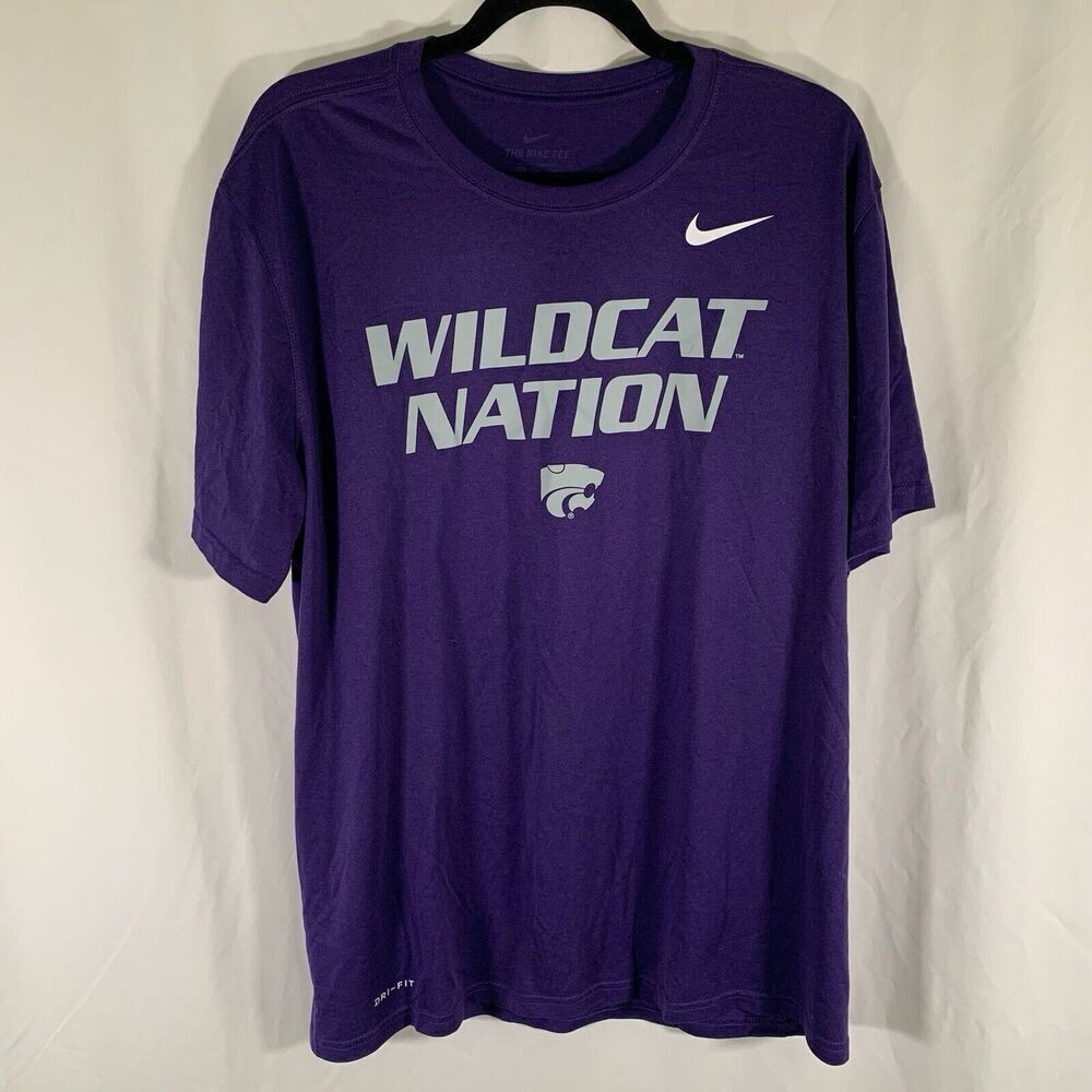 K State Wildcats Nike Shirt Men's XL Purple Short Sleeve Crew Neck Nike Tee